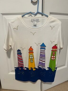 Cream Short-Sleeve Lighthouse Tee